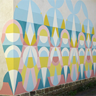 Peinture murale parcours A ciel ouvert Bazouges Marine Bouilloud 2018